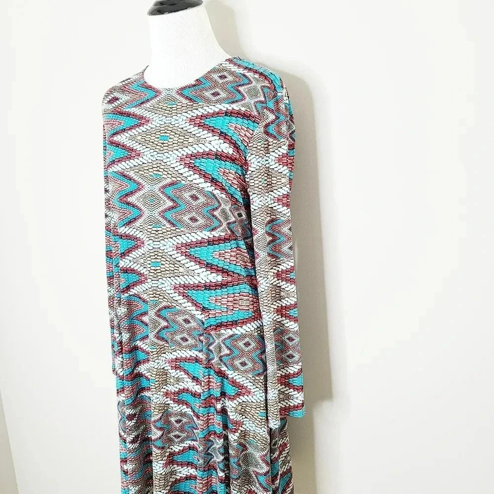 MISA Los Angeles Long Sleeve Prism Print Dress XL - Picture 4 of 9
